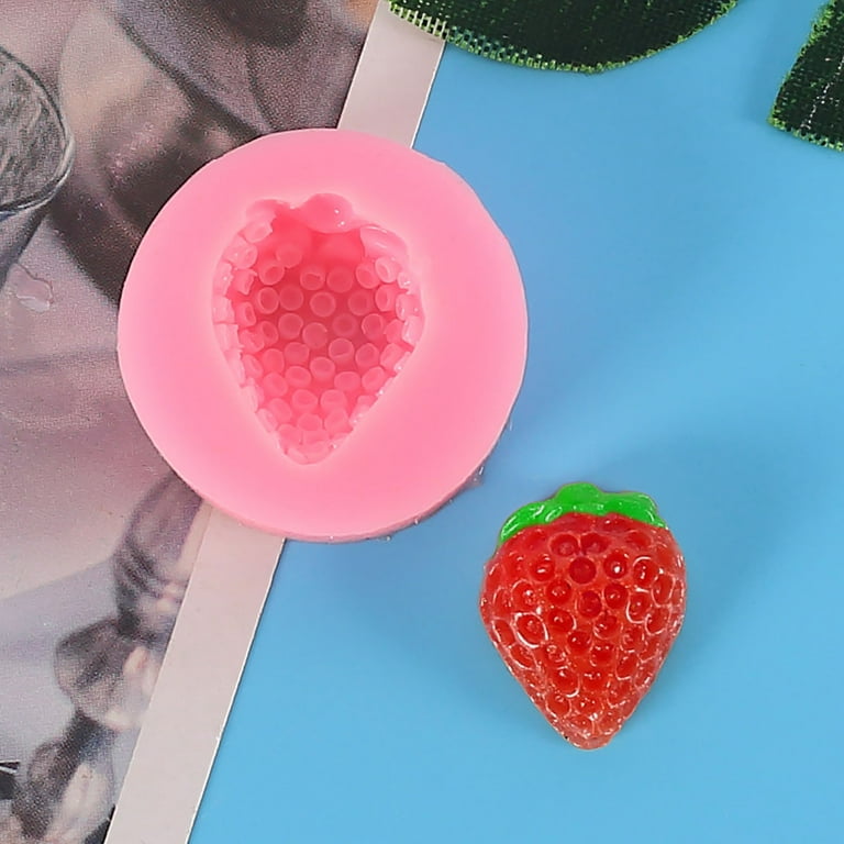 1pc Strawberry Silicone Mold For Fondant Cake, Chocolate, Jelly