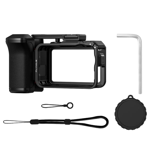 Street Photography Handle Kit For DJI Osmo Action 6, Street Hand Grip Protective Frame Case Photography Mount Holder for DJI OSMO Action 6