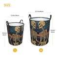 thumbnail image 3 of Balery Romantic Skeletons Under Moon Cesta de ropa redonda con asas, impermeable, independiente, para ropa, juguetes, dormitorio y familia-Small, 3 of 6