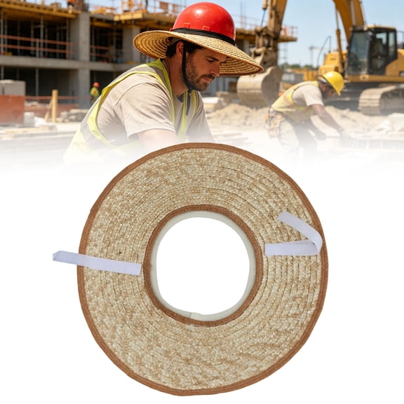 Homesteed Hard Hat Sun Shade Full Brim Woven Sun Visor Attachment for Construction Safety Helmets Breathable Neck Protection for Outdoor Work