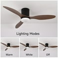 thumbnail image 2 of 52 Inch Smart Ceiling Fan with Light, Remote & App Control, 6 Speeds, Dimmable LED, Quiet DC Motor, Low Profile for Bedroom Living Room, 2 of 10