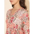 thumbnail image 6 of Janasya Women's Multicolor Moss Floral Printed Co-Ord Set, 6 of 7