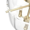 thumbnail image 5 of Hunter - Sacha 3-light Alturas Gold, Medium Size Flush Mount Light, Dimmable, Modern Style, Urn Shaped, for Bedrooms, Dining, Living Rooms - 19387, 5 of 8