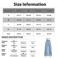 thumbnail image 3 of Women Elastic Waist Wide Leg Jeans Loose Fit Baggy Denim Pants, 3 of 4