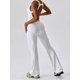 thumbnail image 4 of Lucakuins Mono de entrenamiento para mujer, sin mangas, cuello en U, sin espalda, hueco, sólido, delgado, mono de yoga Lucakuins  moda, 4 of 7