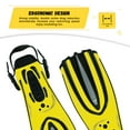thumbnail image 5 of TUDIVING Snorkel Fins, Professional Power Adjustable Open Heel Diving Fins Adults, Travel and Scuba Ready, Yellow L/XL, 5 of 7