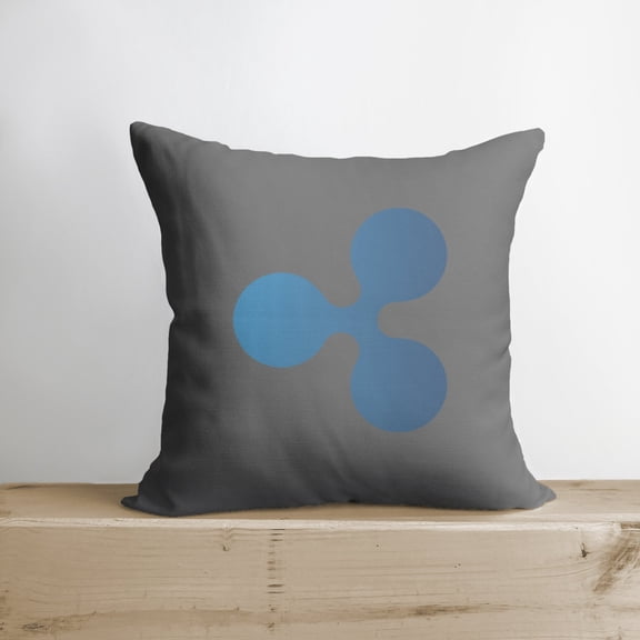 Ripple Pillow | Double Sided | Ripple Merch | Crypto Plush | Pillow Defi | Throw Pillows | Down Pillows | Crypto Pillows | Handmade in USA