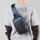 thumbnail image 5 of Bolso de pecho diagonal para hombre - Mochila pequeña de tela de nailon antirrobo impermeable y recargable por USB, 5 of 5