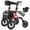 Red, variant on MAXWALK Rollator Walker for Seniors, 12" Big Rubber Wheels Foldable All Terrain Outdoor Aluminum Rolling Walker with Breathable Mesh Backrest, Height Adjustment for 5-6.5ft, Purple