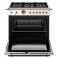 thumbnail image 5 of Bertazzoni Her366bcfgmt Heritage 36" Wide 5.9 Cu. Ft. Free Standing Gas Range - Stainless, 5 of 5