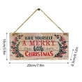thumbnail image 3 of JHGoosa Merry Christmas Wooden Sign At The Front Door Wooden Decoration Hanging Welcome Sign Family Window Wall Farmhouse Indoor And Outdoor Decoration Christmas Outdoor Sign, 3 of 9