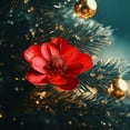 thumbnail image 6 of Wovilon Christmas Decoration Artificial Flowers Diy Christmas Flannel 5.9 In Christmas Flower Christmas Tree Decoration Flower Arrangement, 6 of 6