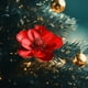 thumbnail image 4 of Artículos Prime Xihbxyly Decoración Navideña Flores Artificial Diy Franela Navideña 5.9 Pulgadas Flor Navideña Decoración Del Árbol de Navidad Arreglo Floral, 4 of 6