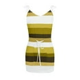 thumbnail image 4 of Holiday Gift Finder! Athletic Dress for Women,Women Casual V-Neck Sleeveless Bandage Stripe Printing Loose Vest Sling Dresses,Trendy & Comfortable for Casual Outings & Daywear, 4 of 5