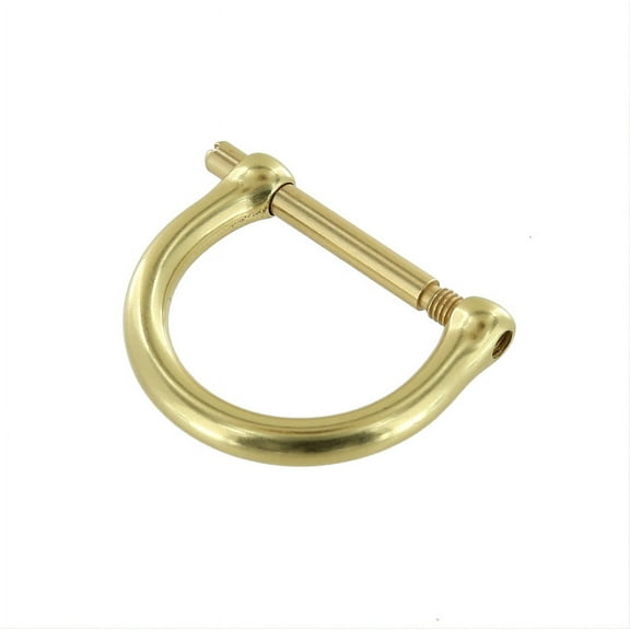 2014 Natural Brass, D-Ring, Solid Brass-LL, 1"