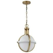 Nuvo Lighting Lincoln 1 Light Medium Pendant Medium Base 60 Watt Matte White Finish White Opal Glass