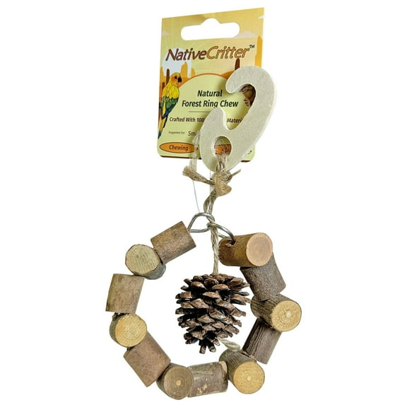 Forest Ring Chew - NativeCritter Natural Applewood for Hamsters, Gerbils, Rabbits, Guinea pigs, Prairie Dogs, Chinchillas, Degus, Squirrels, Rats and other chewing small animals