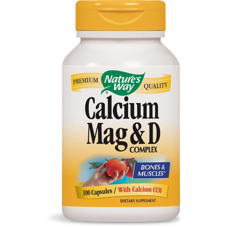 Nature's Way Calcium Mag and D-Complex Capsules, 100 (Best Way To Take Calcium And Magnesium)