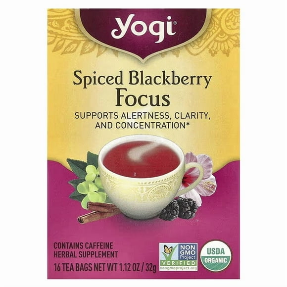 Yogi Tea, Concentré de Mûres Épicées, 16 Sachets de Thé, 1.12 oz (32 g)
