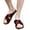 1Wine, variant on IUJSOY Slides for Men Cross Band Leather Casual Slip on Shoes Arch Support Open Toe Slippers
