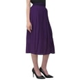 thumbnail image 4 of Rayon Womens Skirts Gauze High Waist Skirt for Women Solid Midi Skirt for Ladies Long Knee Length Girls Fashion Online By Oussum, 4 of 6