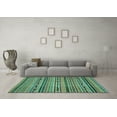 thumbnail image 3 of Ahgly Company Indoor Rectangle Abstract Light Blue Modern Area Rugs, 2' x 3', 3 of 4