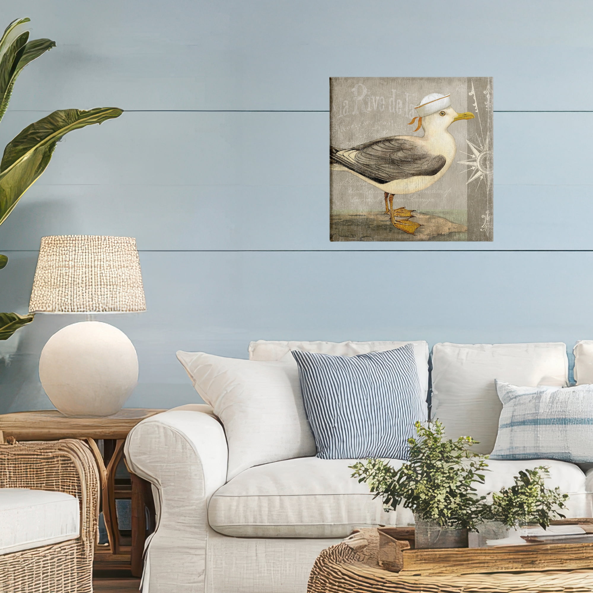 Stupell Industries Rustic Little Seagull Canvas Wall Art, design by Suzanne Nicoll
