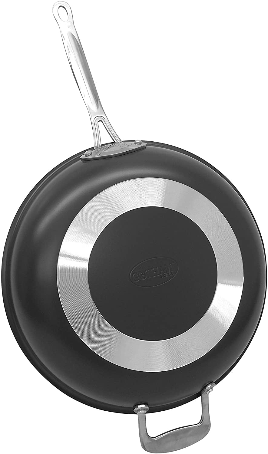 Gotham Steel Diamond 12” Ceramic Non Stick Frying Pan, 12 Inch Frying Pan with Helper Handle and Stay Cool Handles, Ultra Durable Nonstick Frying Pans, Graphite
