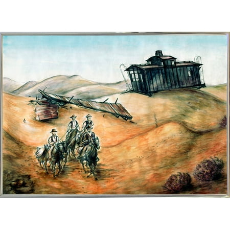 Rough Riders Petpot135059 Print 2825x40 By Peter Potter In A Metal Frame Silver