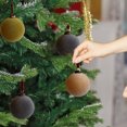 thumbnail image 4 of 9 Pcs Velvet Christmas Balls Flocked Tree Ornaments 3.15 Inch, Soft Velvet Baubles with Hanging Rope for Xmas Tree, Flocked Christmas Ornaments for Holiday Wreath and Garland Decor, 4 of 5