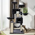 thumbnail image 2 of Amolife 65.7" Large Cat Tree and Tower Condo for Cats with 2 Scratching Boards, Hammock & Post, Dark Blue, 2 of 12