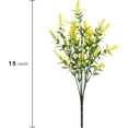 thumbnail image 5 of ERDOUY Artificial Lavender 15 Bundles Fake Outdoor Flowers UV Resistant No Fade Garden Porch Window Home Decoration（Yellow）, 5 of 5