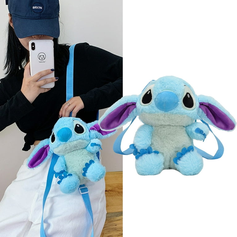 Cute Stitch Plush Backpack Anime Stuffed Doll Kawaii Stitch Kid School Bag  Gift