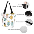 thumbnail image 6 of Kll Tote Bag For Women Colorful Insects Print Shopping Grocery Reusable Bags For Office School Shopping Travel, 6 of 8