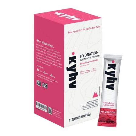 Kyhv Nutrition Hydration Electrolyte Drink Mix Strawberry Lemonade 12 Sticks