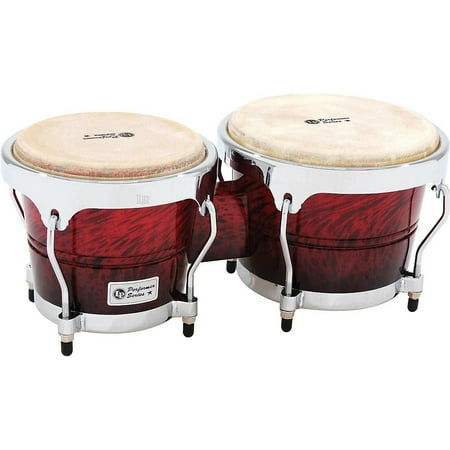 - LP Performer Series Bongos with Chrome Hardware Red Fade