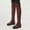 Brown, variant on Tawop Ladies Boots Knee High Low Heel Winter Fall Black Boots