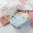 thumbnail image 3 of TrowBridge-bragas de algodón transpirables para mujer, ropa interior femenina con lazo bonito, lencería cómoda a rayas, 10 Uds./Set, 3 of 4