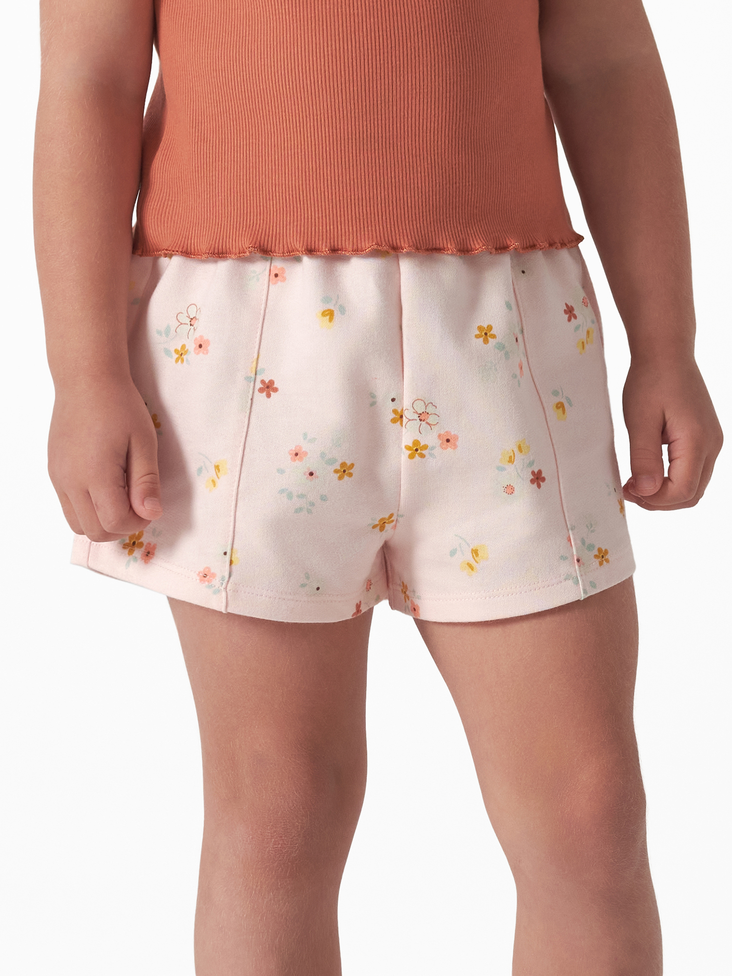 Modern Moments by Gerber Toddler Girl Peached French Terry Shorts, 2-Pack, Sizes 12M-5T - image 3 of 11