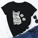 thumbnail image 2 of Camiseta de manga corta con estampado de animales y cuello redondo suelto a la moda de verano para mujer Pompotops hfajkhk135087, 2 of 7
