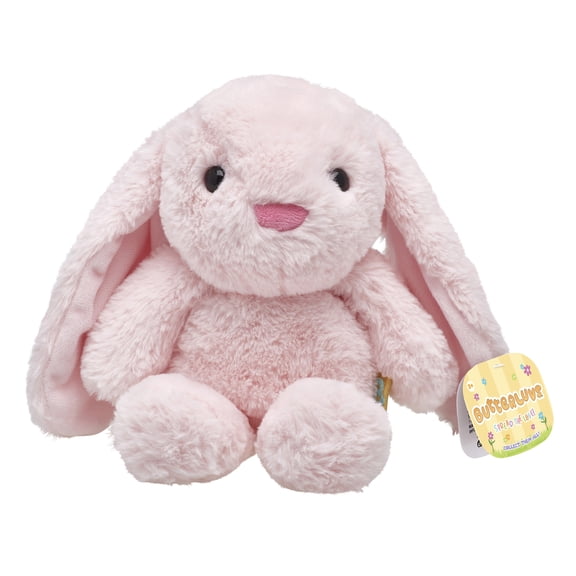 ButterLuvs Plush Bunny Stuffed Animal, 8 Inch Super Soft Pink Cuddly Rabbit Toy