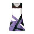thumbnail image 7 of Women's Hawaiian Fashion Print V Neck Sleeveless Tank Casual Midi Dress Purple XXXL, 7 of 7