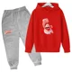 thumbnail image 3 of Chándal con estampado de dibujos animados de Capitán Calzoncillos para primavera y otoño, conjunto de 2 piezas informal bonito para niños y niñas, sudadera con capucha y pantalones, ropa para niños, 3 of 5