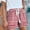 Red, variant on FRSASU Red White Stripes Shorts for Women Casual Elastic Waist Stretch Drawstring Summer Beach Shorts with Pockets Red