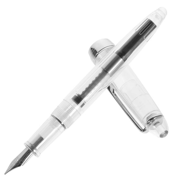 CRAFTHROU 1 Set Demonstrator Fountain Pen Transparent Writing Pen for Office 5.12X0.98X0.59in
