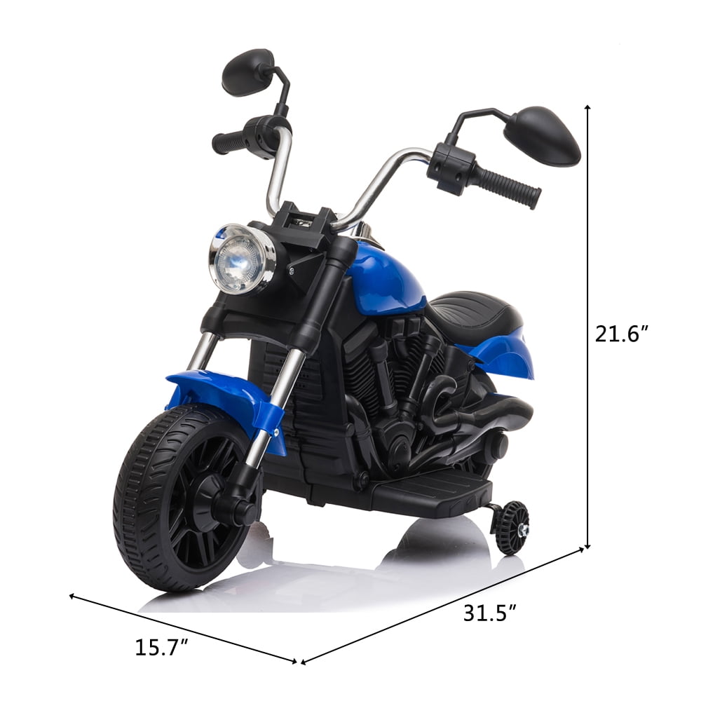 Lowestbest 6V Electric Toy Motorcycle Kids Battery Powered Car, Ride On Motorcycle w/ Training Wheels, Blue Lowestbest 6V Electric Toy Motorcycle Kids Battery Powered Car, Ride On Motorcycle w/ Training Wheels, Blue
