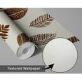 thumbnail image 6 of S4sassy Self Adhesive Wallpaper, Brown Stylized Leaf Print Mural Wall Paper, Textured Peel and Stick Contact Paper for Walls, Entryway accent Wall, Office Decor, Solution (25"x60" inch), 6 of 9