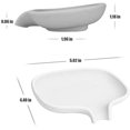 thumbnail image 5 of Jabonera de silicona con drenaje, caja de jabón para ducha, jabonera de esponja para cocina y baño, blanco, 2 uds., 5 of 5
