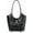 Pu Black, variant on French Bow Tote Bag Large Capacity Hobo Bag Shoulder Bag Satchel Purse Chic Underarm Bag for Women Girls