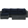 thumbnail image 3 of Modway Summon 5 Piece Outdoor Patio Sunbrella? Sectional Set in Canvas Navy, 3 of 8